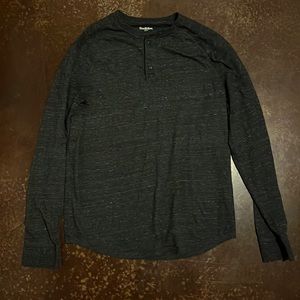 Goodfellow Henley Long Sleeve Size Medium Dark Gray